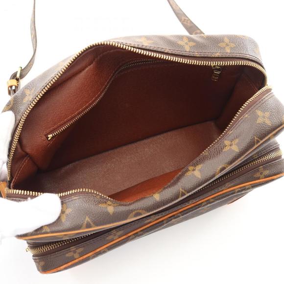 LOUIS VUITTON Nile Shoulder Bag Coated Canvas Leather Monogram Brown M45244 - Picture 4 of 10